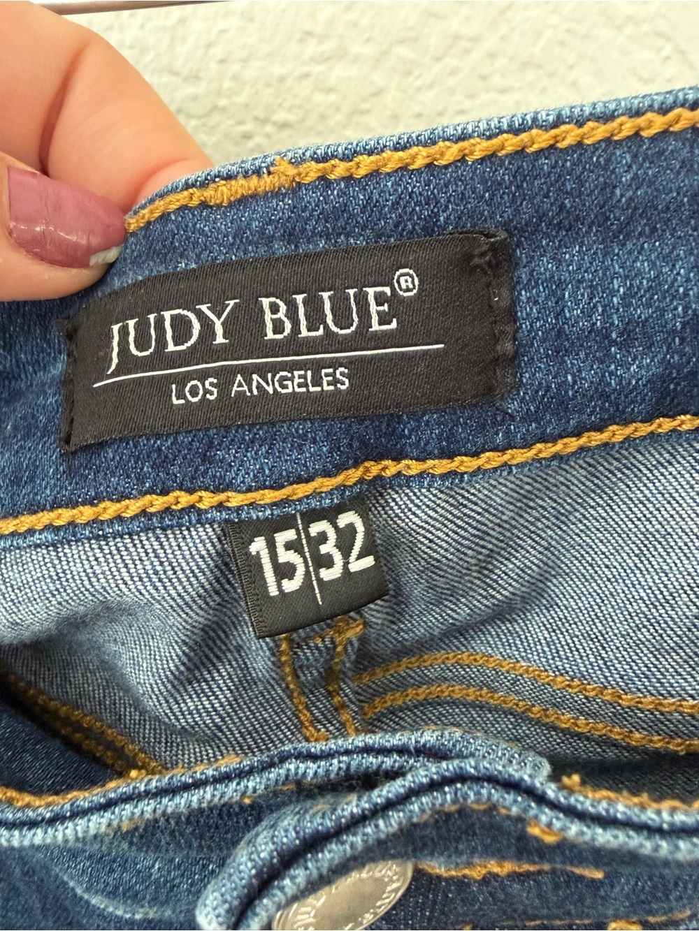 Judy Blue Straight Fit Jeans Dark Wash High Rise Size 15/32 Fits Womens 16 - Picture 4 of 6
